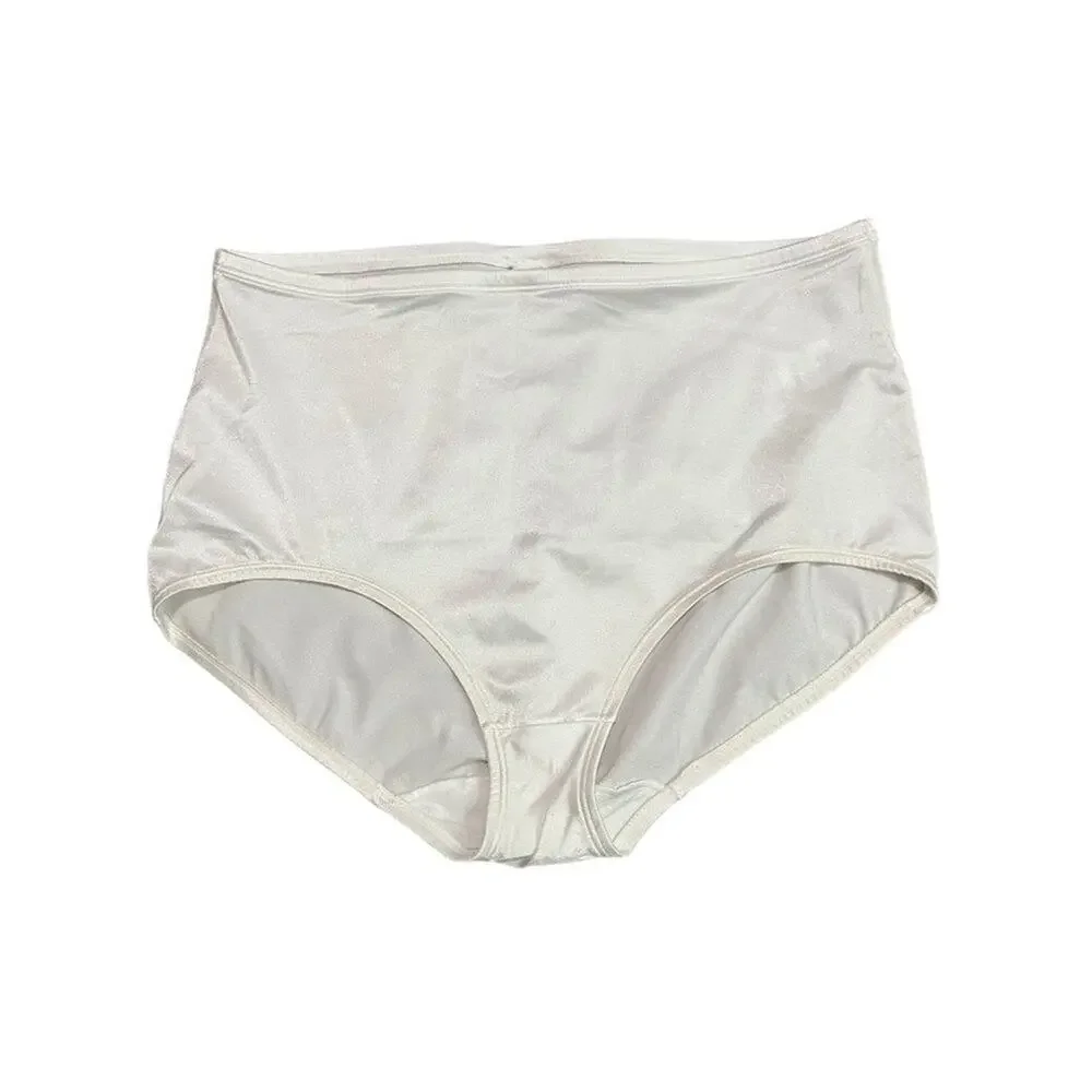 Vintage Sears Shiny White Granny Panty Style 49604 3XL Set of 2
